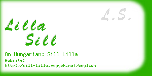 lilla sill business card